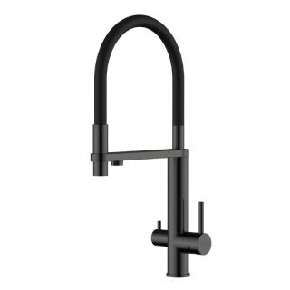 Смеситель для кухни с подключением фильтра Knotlor SS-15/BL, черный